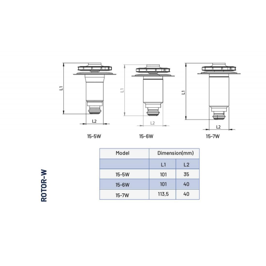 Wilo 15/6W Sirkülasyon Pompa Motoru Içi - Rotor Dar Çanak 40mm