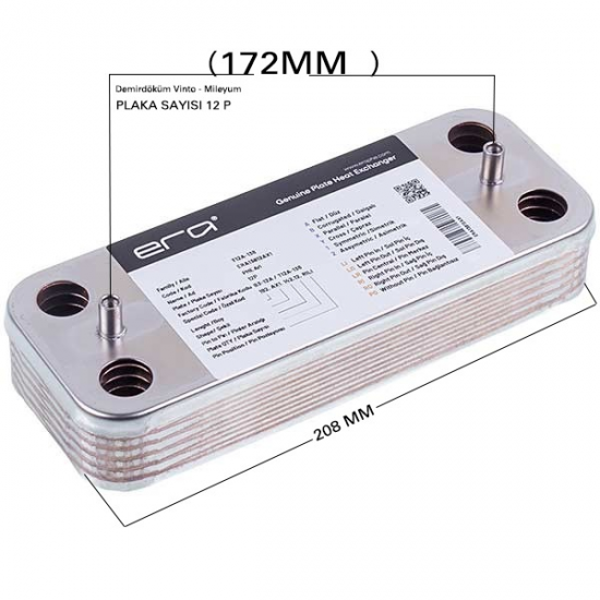 Plaka Eşanjör Demirdöküm Vinto - Mileyum