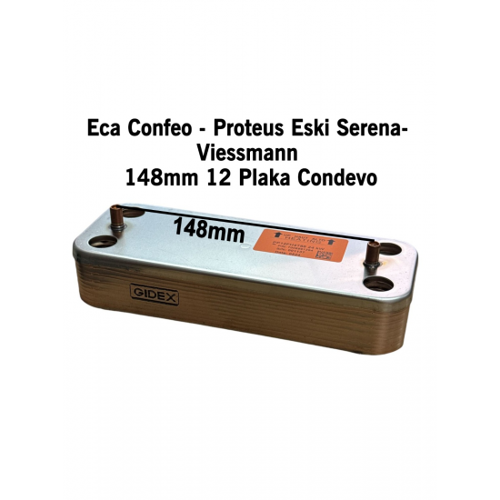 Plaka Eşanjör Eca Confeo - Proteus Eski Serena- Viessmann 148mm 12 Plaka Condevo